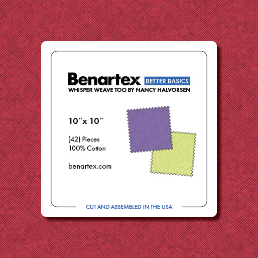 10 Inch Charm Pack Layer Cake „Wisper Weave Too“ von Benartex 42 Stück 100% Cotton Baumwolle