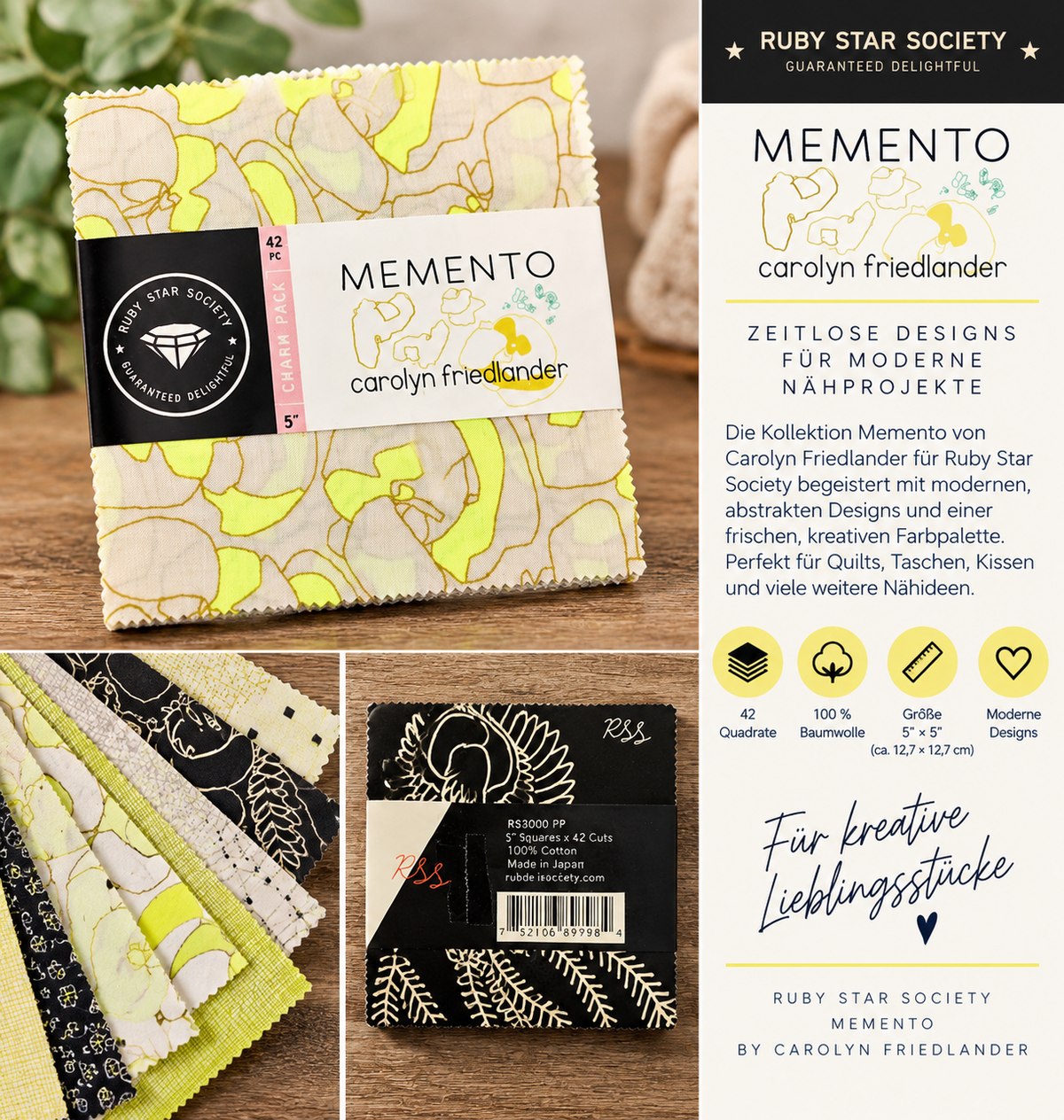 Memento – 5" Charm Pack | Carolyn Friedlander | Ruby Star Society