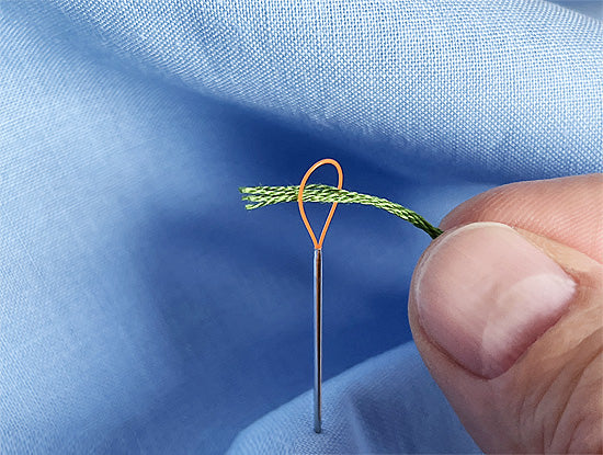 Lasso Nadel Patchwork Sticken Nähen großes Nadelöhr Schlaufe Vernähen