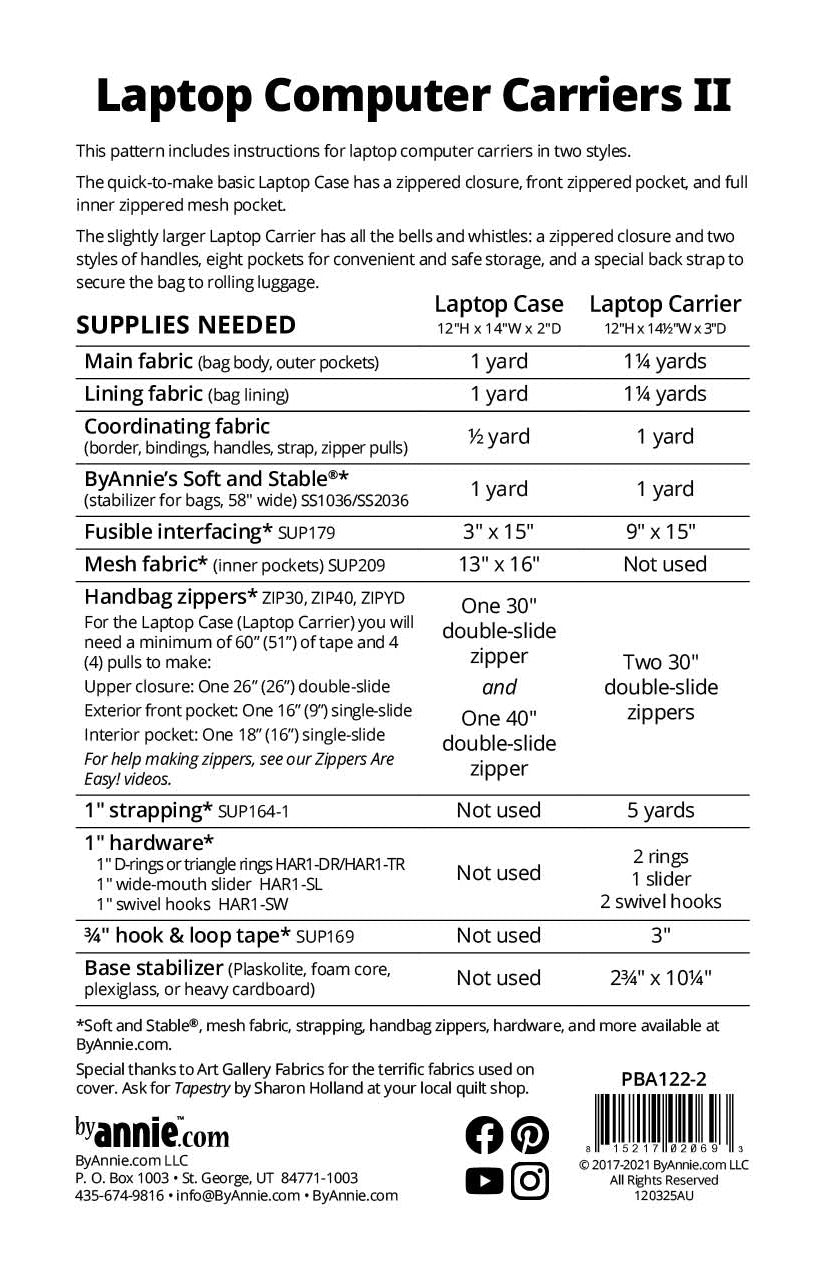 Anleitung Laptop Computer Carriers II by Annie -
