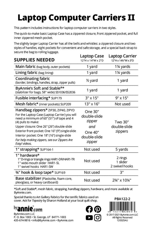 Anleitung Laptop Computer Carriers II by Annie -
