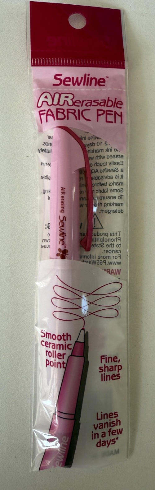 Sewline AIR erasable Fabrik Pen selbstlöschender Stift Stoffmarkierung ceramic
