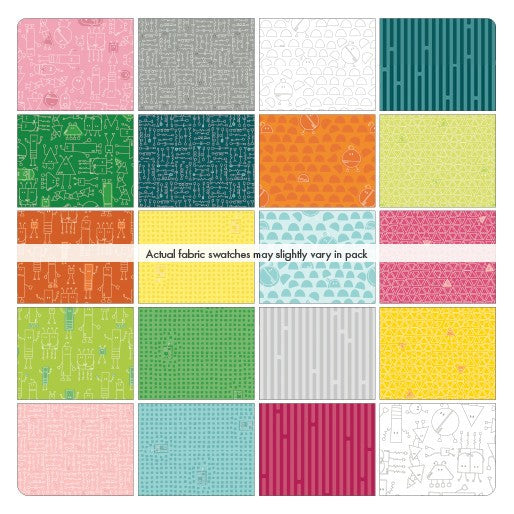 2,5 Inch Strips Paket "Robo Boogie" Sugaridoo Benartex 40-teilig