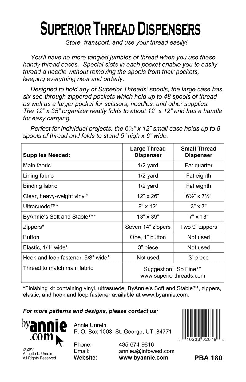 Superior Thread Dispensers - by Annie - Tasche ideal zum Transport von Nähgarn