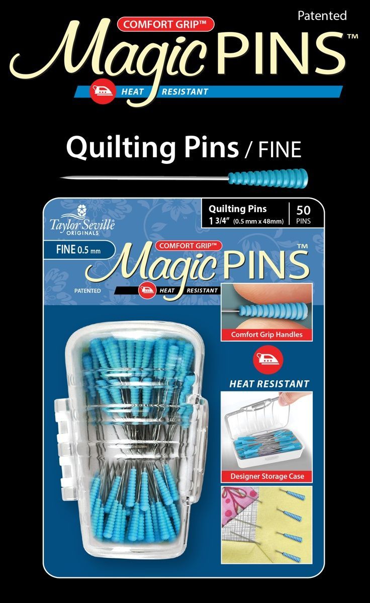 Taylor Seville Magic Pins Quilting FEIN – 0,5 × 48 mm – 50 Stück