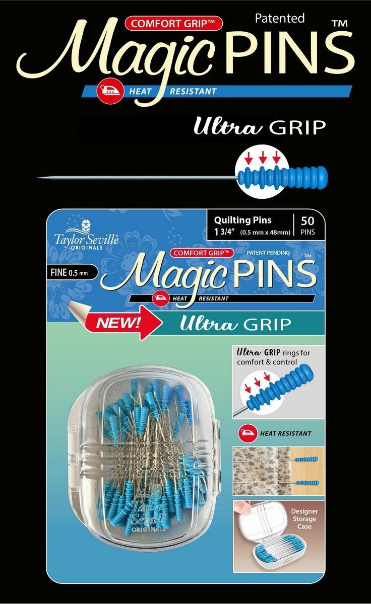 Taylor Seville Magic Pins – Ultra Grip Quilting FEIN – 0,5 × 48 mm – 50 Stück